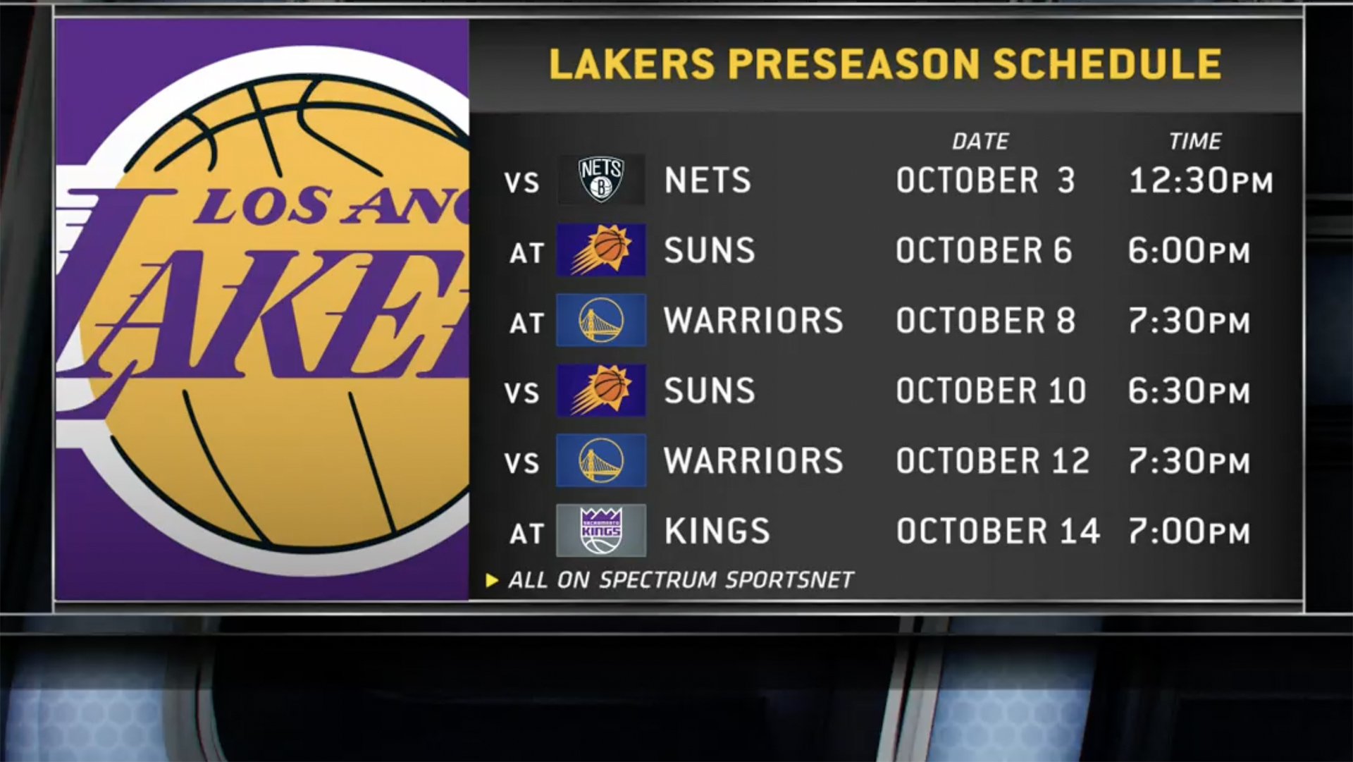 Lakers Preseason 2023