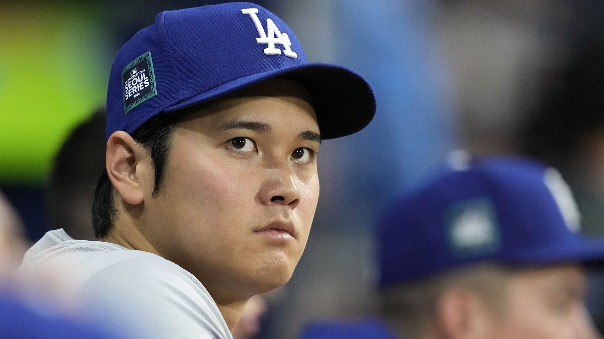 Shohei Ohtani addresses the media